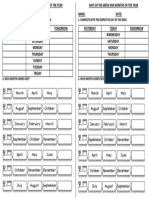 Days and Months Worksheet