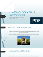 Epistemologia en La Agronomia