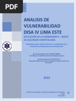 Plan Analisis de Vulnerabilidad de La DISA IV Lima Este 2015