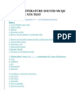 English Literature Solved Mcqs Notes For Nts Test