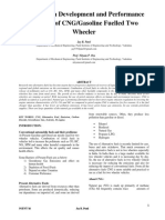 A Review On Development and Performance Analysis of CNG/Gasoline Fuelled Two Wheeler