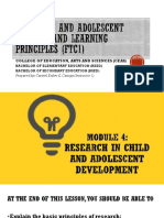 Module 4 Research in Child and Adolescent Development