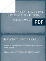 Maslow - S Humanistic Perspective of Personality