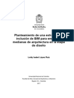 Planteamiento de Una Estrategia de Inclusión de BIM para Empresas Medianas de Arquitectura en La Etapa de Diseño LeidyI - LópezRuiz.2017 PDF