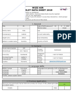 Wizz Air Pilot Data Sheet 2019: 1. General