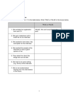 A Job Interview Learner Worksheets