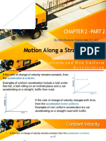 Motion Along A Straight Line: Chapter 2 - Part 2