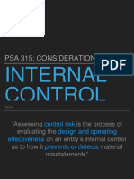 Psa 315: Consideration Of: Internal Control