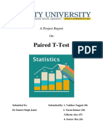 Paired T-Test: A Project Report On