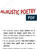 Acrostic Poetry