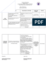 Area Objectives Strategies/ Activities Expected Output Month