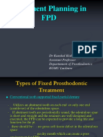 Treatment Planning in FPD: DR Kaushal Kishor Agrawal Assistant Professor Departmnent of Prosthodontics KGMU Lucknow