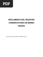 Reglamento Conservador de Bienes Raices Chile