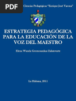 Estrategia Pedagogica para La Educacion La Voz Del Maestro