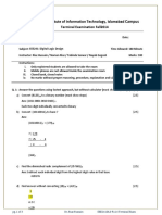 COMSATS Institute of Information Technology, Islamabad: Terminal Examination Fall2014