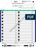 Blank Answer Sheet Listening PDF