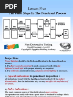Lesson Five: The Final Steps in The Penetrant Process
