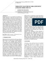 Design and Performance Analysis of Area Efficient Cmos Decoder Circuit