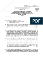 Manipal Insttute of Technology: 2. Any Missing Data May Be Suitably Assumed 3. Use IS 456-2000 Is Permitted