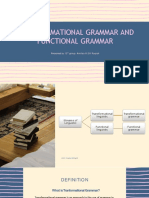 Grammatical and Functional Grammar