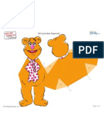 Muppet Fozzie Bear Paper Craft Printable 0710