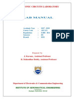 Electronic Circuit Laboratory MANUAL PDF