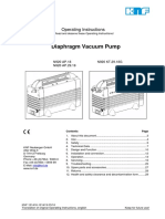 Diaphragm Vacuum Pump: Operating Instructions