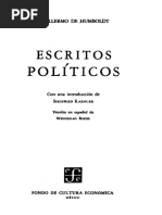 Wilhelm Von Humboldt Escritos Politicos PDF