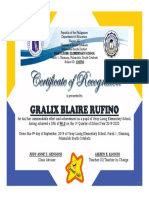 Certificate of Recognition