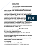 Mineral Resource - Economic Geography (India)