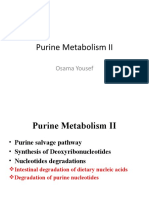 Purine Metabolism II: Osama Yousef