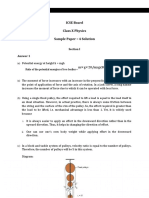 Physics 10 ICSE Solution 9