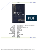 Johnson, Ralph H - Manifest Rationality - A Pragmatic Theory of Argument PDF