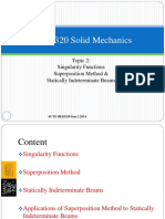 Topic 2 (Singularity Functions & Statitically Indeterminate Beams) 2