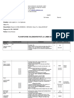 Planificare Calendaristică La Limba Engleză: Aprobat Sef Catedra: Director