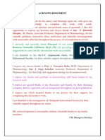 Acknowledgement: Nirojini, M. Pharm, Associate Professor, Department of Pharmacology, For Her