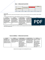 Course Syllabus - Advanced Level (C1) : Overview CEFR