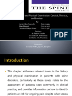 The Patient History and Physical Examination: Cervical, Thoracic, and Lumbar