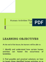 Human Activities That Trigger Landslides