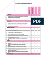 Formulario Evaluación Del Desempeño para Ejecutivos