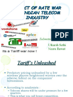 Impact of Rate War On Indian Telecom Industry