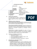 Informe Psicológico de Caso Clínico (Ana)