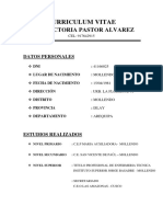 Curriculum Vitae Sara Pastor Alvarez