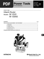 M 12V2 M 12SA2: Hitachi Router