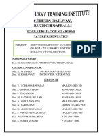 Southern Railway, Tiruchchirappalli: RC Guards Batch No: 1819045 Paper Presentation