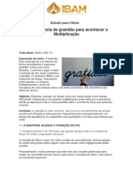 A Importância Da Gratidão para Acontecer A Multiplicação