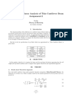 Linear & Non-Linear Analysis of Thin Cantilever Beam Assignment-2