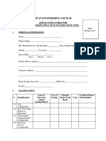 Application Form For EPE