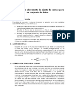 Correlación en El Contexto de Ajuste de Curvas para Un Conjunto de Datos