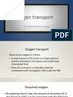 Oxygen Transport: Dr. Phoebe Bacalso-Letaba